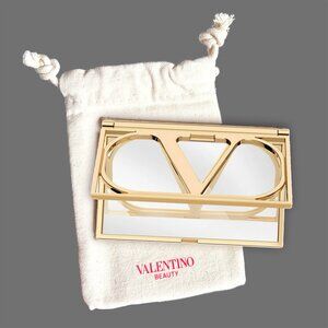Valentino Beauty Cosmetic Mirror w/ Protective Pouch in Original Packaging